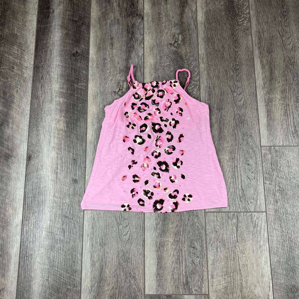 Justice Pink Cheetah Print‎ Tank